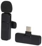 Nedis Bezdrôtový klopový mikrofón čierna / USB-C / 360° všesmerový / Vypínač / Kábel 1,8 m (MICW110BK)