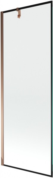 MEXEN/S - Next vaňová zástena FIX 70 x 150, čierna dekor, růžové zlato 895-070-000-00-70-60