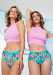 Sea Stars Simple Brasil Maxi nohavičky zelené a červené - Julimex L
