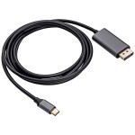 Akyga prepojovací kábel USB-C ® zástrčka, Konektor DisplayPort 1.80 m čierna AK-AV-16 Kábel USB-C; AK-AV-16