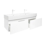Kúpeľňová skrinka s umývadlom SAT B-WAY 119x30x45 cm biela lesk BWAY120WU2BB BWAY120WU2BB