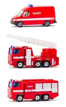 Siku Česká verzia - set hasičská sada 3 áut