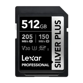 Lexar Professional SILVER PLUS SDXC 512GB / Pamäťová karta / UHS-I / U3 / 205/150 MB/s (LSDSIPL512G-BNNNG)
