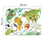 Veselá Stena Samolepka Detská mapa Sveta
