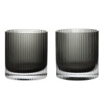 Ferm Living Poháre Ripple Tumbler Smoked Grey – set 2 ks