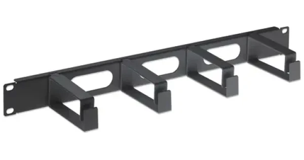 Intellinet čierna / Vyväzovací panel / 19" / 1U / 4 plastové oká (711074)