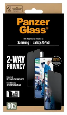 PanzerGlass UWF Privacy číra / Tvrdené sklo / Privacy filter / s aplikátorom / pre Samsung Galaxy A57 5G (PG31825)