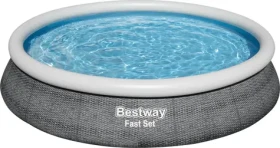 Bestway Fast Set 57313 sivá / Bazén / okrúhly / s filtráciou / 457 x 84 cm / Tritech (4200)