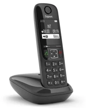 Gigaset AS690 čierna / Bezdrôtový telefón / DECT / Displej 5,08 cm (2") / Telefónny zoznam 100 kontaktov (S30852-H2816-C101)