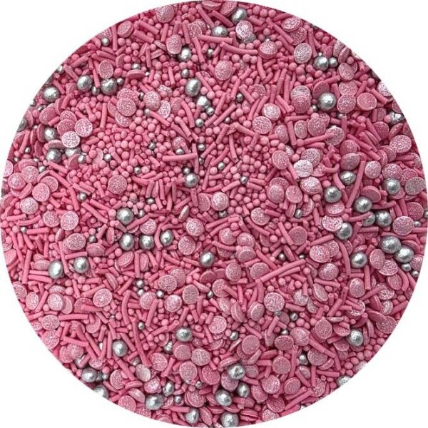 Cukrové zdobenie Ružový mix 80 g - I LOVE CAKES - I LOVE CAKES