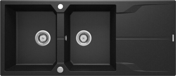 DEANTE DEANTE - Andante grafit metalic - Granitový drez, 2 - bowl s odkvapkávačom ZQN_G213