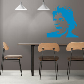 Veselá Stena Samolepka Mick Jagger Farba: modrá, Veľkosť: 60 x 60 cm
