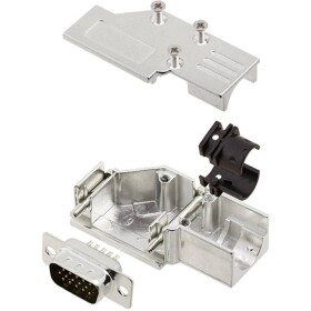 Encitech DCMR-FK-09-HDP15-K 6355-0066-01 sada D-SUB kolíkové lišty 90 ° Pólov: 15 spájkovaný 1 sada; 6355-0066-01