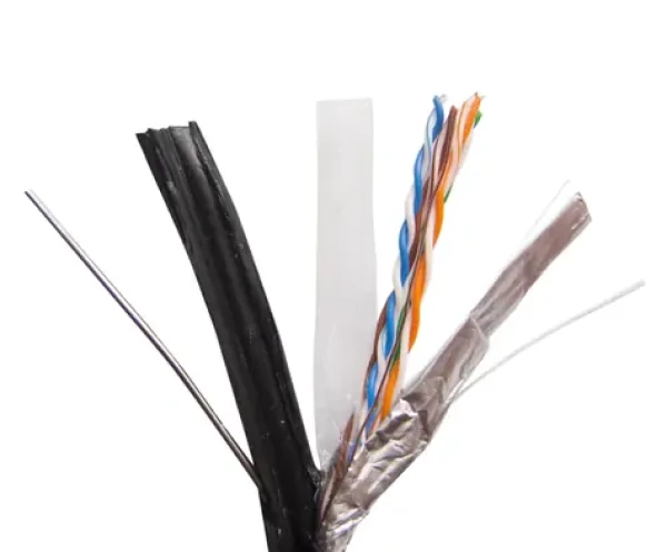 Zircon FTP Cat5e CU čierny / Sieťový kábel / vonkajší závesný / 305 m / cievka (8594163274818)