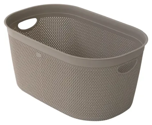 Belli e Forti RATA svetlo hnedá / Kôš na bielizeň / plast / imitácia ratanu / 60 l