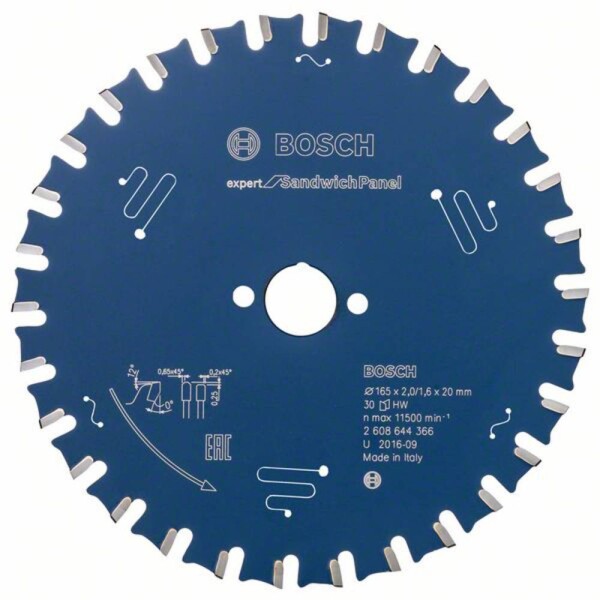 Bosch Accessories Expert for Sandwich Panel 2608644366 pílový kotúč 165 x 20 x 1.6 mm Počet zubov (na palec): 30 1 ks; 2608644366