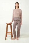 Vamp - Dámske rebrované pyžamo 21170 - Vamp rose dusty M