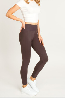 DÁMSKE HLADKÉ LEGÍNY LE001-26 Hnědá L-XL