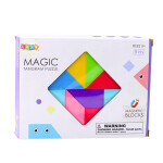 Mamido Magnetické kocky Tangram so samolepkami 9 dielikov