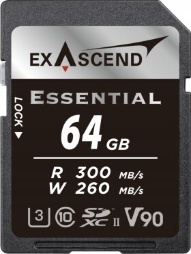 ExAscend Essential SDXC 64 GB Class 10 UHS-II/U3 V90 (EX64GSDU2-S)