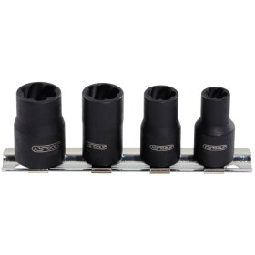 KS Tools 913.1450 Súprava nástrčkov so špirálovým profilom 1/4", 4 ks, 8-13 mm; 913.1450