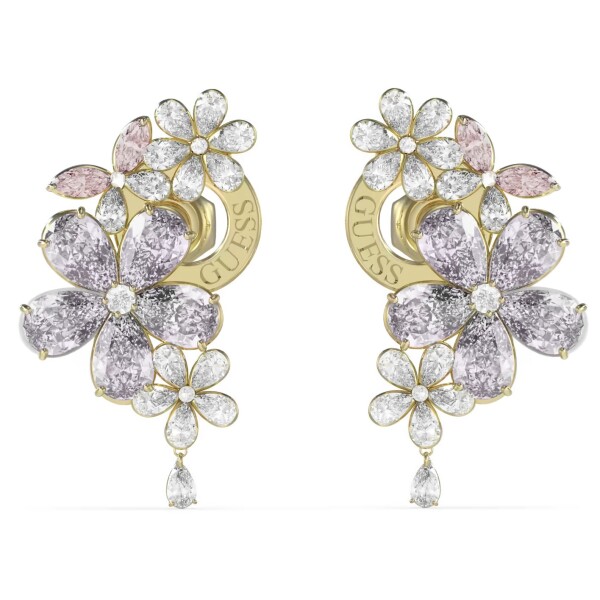 Guess Nádherné pozlátené náušnice kvety Lily JUBE05101JWYGMCT/U
