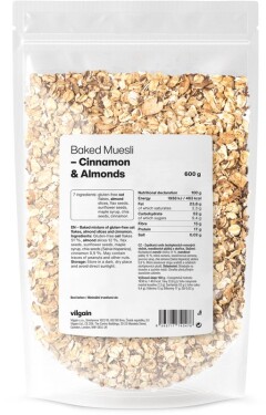 Vilgain Pečené müsli – Škorica & mandle 600 g