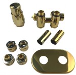 HOPA - THERMCOMB-SET, stredový ventil (Z4K) s pripojením pre elektrickú tyč - Farba - Zlatá, Variant - Ľavá RDTHERMCOMSETLG