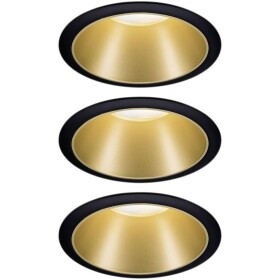 Paulmann 93404 Cole Coin vstavané svietidlo sada 3 ks LED 6 W čierna, zlatá; 93404