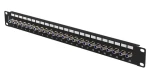 Lanberg PPRF-R624-B čierny / Patch panel / 24 portov / F konektor / 1U / 19" (PPRF-R624-B)