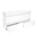 Kúpeľňová skrinka s umývadlom SAT B-Way 119x50x45 cm biela lesk BWAY2120WU2BI BWAY2120WU2BI