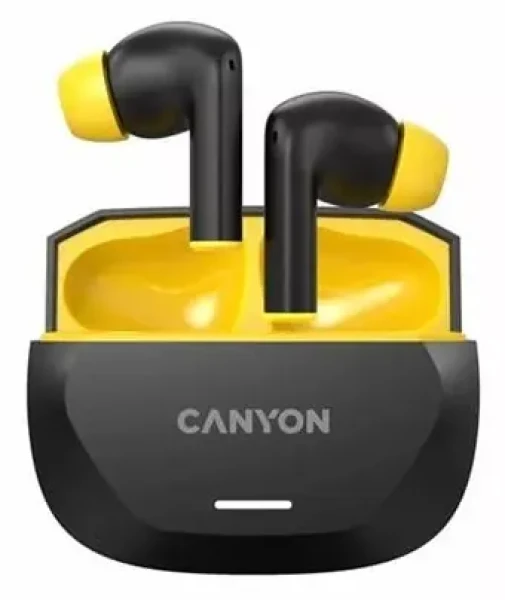 Canyon Hexagon 7 čierno-žltá / Bezdrôtové slúchadlá do uší / ANC / Bluetooth 5.4 / výdrž 27h (CNS-TWS7BY)