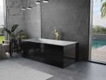 MEXEN/S - Vigo voľne stojaca vaňa 178,5 x 80, biela/čierna, sifón a prepad zlatá kartáčovaná 51251788075-55