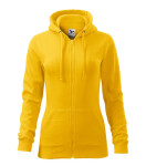 Trendy mikina na zips ženy žltá S