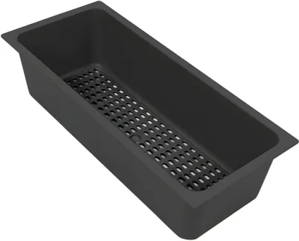 PYA Odkvapkávacia vložka do drezu čierna / Odkvapkávacia miska / Polyuretán / 400×170×110 mm (521019601)