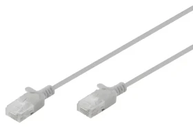 Digitus U-UTP CAT6 Slim 2m šedá / Patch kábel / RJ45-RJ45 / AWG 32/7 / 250 MHz (DK-1618-020S)