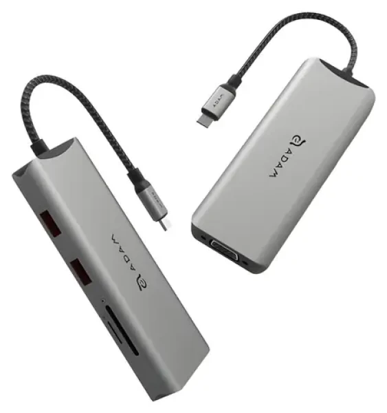 Adam Elements Casa Hub A09 sivá / USB-C húb / 9v1 (AEAAPADHUBA09GY)