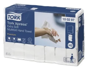 Tork Xpress H2 Premium Extra Soft Multifold / Papierové uteráky / skladané / 2vrstvové / biele / 21x100 ks (100297)