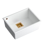 Quadron - Granitový drez DAVID 50 White Meď HQD5542U1-C1