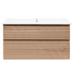 Kúpeľňová skrinka 2 zásuvková s umývadlom Naturel Savona 98x53x44, 8 cm dub Halifax mat SAVONA2100DH SAVONA2100DH