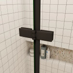 H K - Sprchové dvere MELODY BLACK LINE B8 70 zalamovacie, 70–72 × 195 SE-MBLINEB870SET