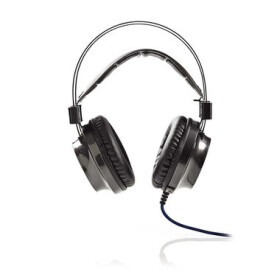 NEDIS GHST400BK - Herné Slúchadlá Čierna / Over-ear / Spätná Väzba / Svetlo LED / Konektory 3.5 mm USB (GHST400BK)