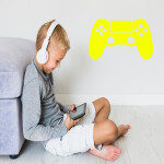 Veselá Stena Samolepka Ovládač na playstation Farba: zelená, Veľkosť: 40 x 26 cm
