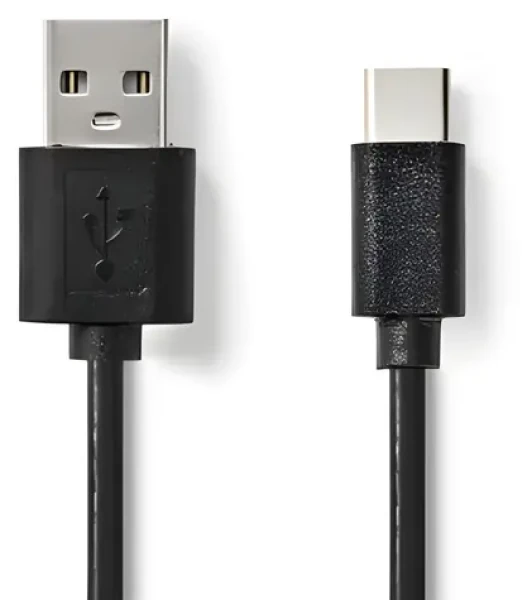 Nedis USB 2.0 kábel čierna / USB-A - USB-C / 480 Mbps / 5 W / 1 m (CCGL60601BK10)