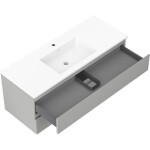 MEXEN/S - Orio kúpeľňová skrinka 120 cm s umývadlom Otis, 2 zásuvky, sivá mat/biela mat 91A10-12047-2-BFF62-W18M01