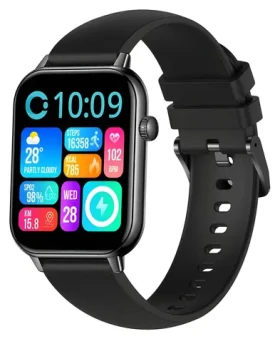 Colmi C28 čierna / Chytré hodinky / AMOLED displej / Bluetooth volanie / 100+ športových režimov (C28-black silicone)