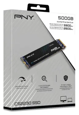 PNY CS2230 500GB / SSD / M.2 2280 / PCIe 3.0 NVMe / R:3300 MB/s / W:2500 MB/s (M280CS2230-500-RB)