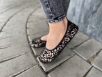 Peerko Petite Lumina čiernozlaté barefoot baleríny 36 EUR