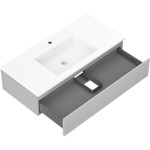 MEXEN/S - Orio kúpeľňová skrinka 100 cm s umývadlom Otis, 1 šuplík, šedá mat/biela mat 91A10-10023-1-BF62-W18M01