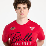Tričko Mitchell & Ness NBA Training Day Premium Ss Tee Vintage Logo Bulls Scarlet L
